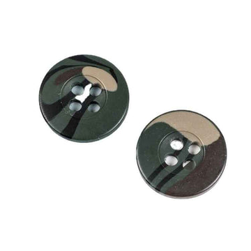 Camouflage Brown Green Resin Buttons for Military Shirts Jacket 100pcs