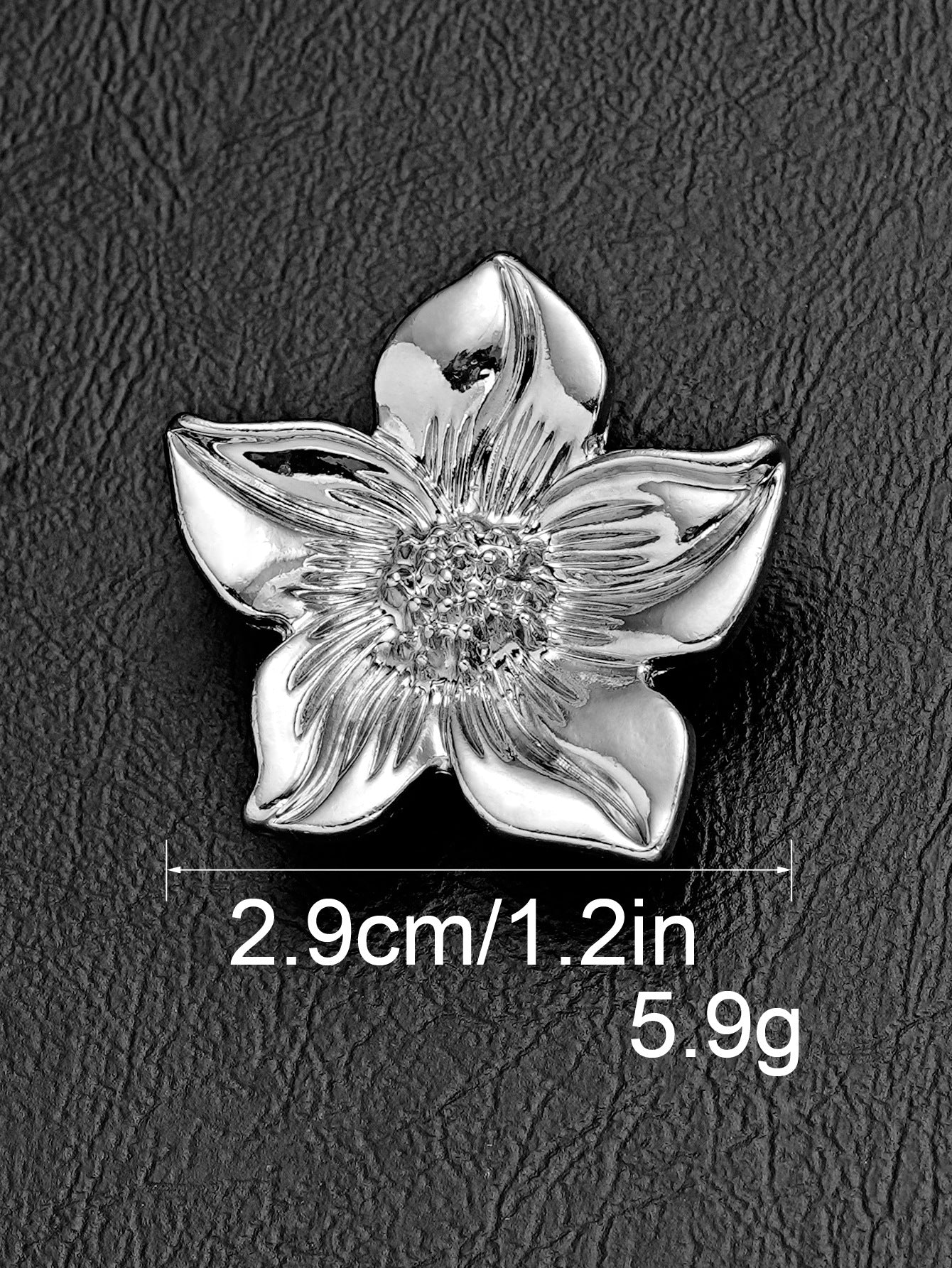 Large Floral Alloy Shank Buttons 20-Piece for Sweaters Coats Dresses