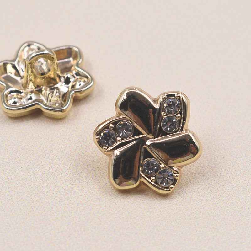 11.5mm/12.5mm Metal Rhinestone Shirt Buttons 20pcs