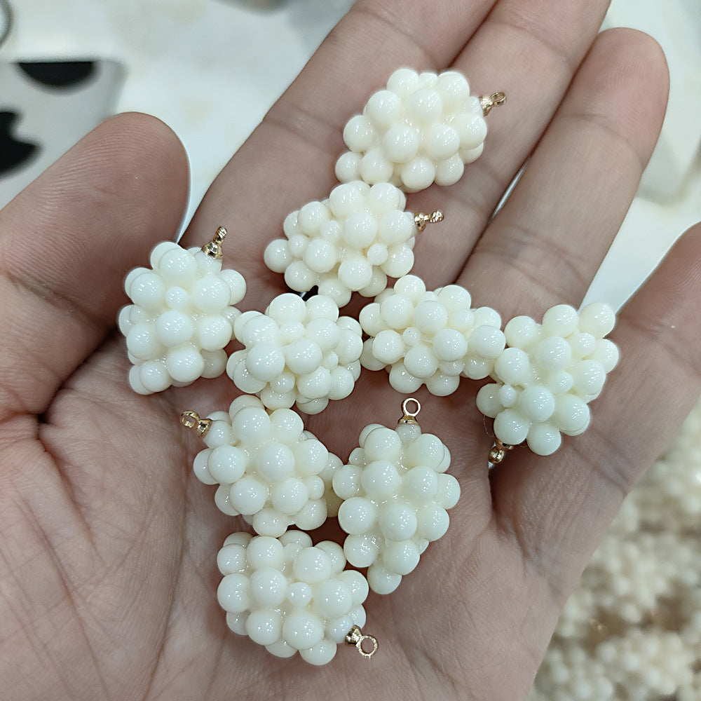 10pcs 3D Resin Grape Charms for Jewelry Making Bracelets Necklace