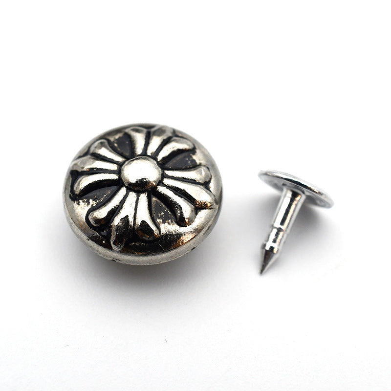 Hollow Round Metal Shank Stud Buttons for Denim Clothing 21 Pack