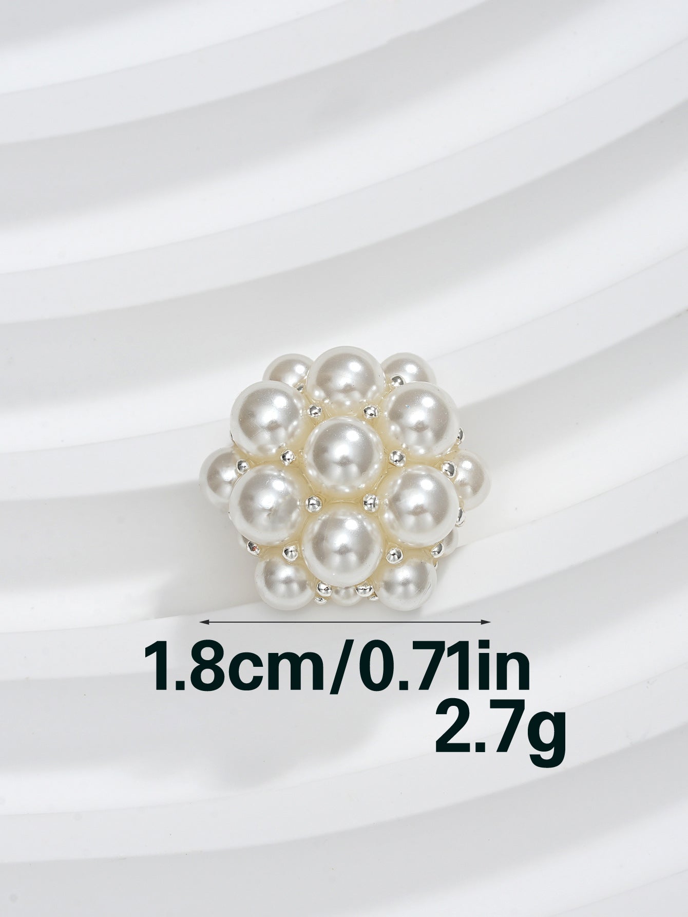 Floral 3D Pearl Hand-Sewing Decorative Metal Buttons 10 Pack