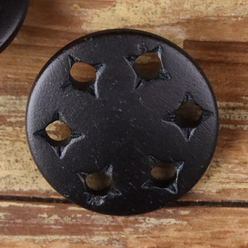 21mm Star Cutout Natural Horn Shank Buttons | Pack of 10