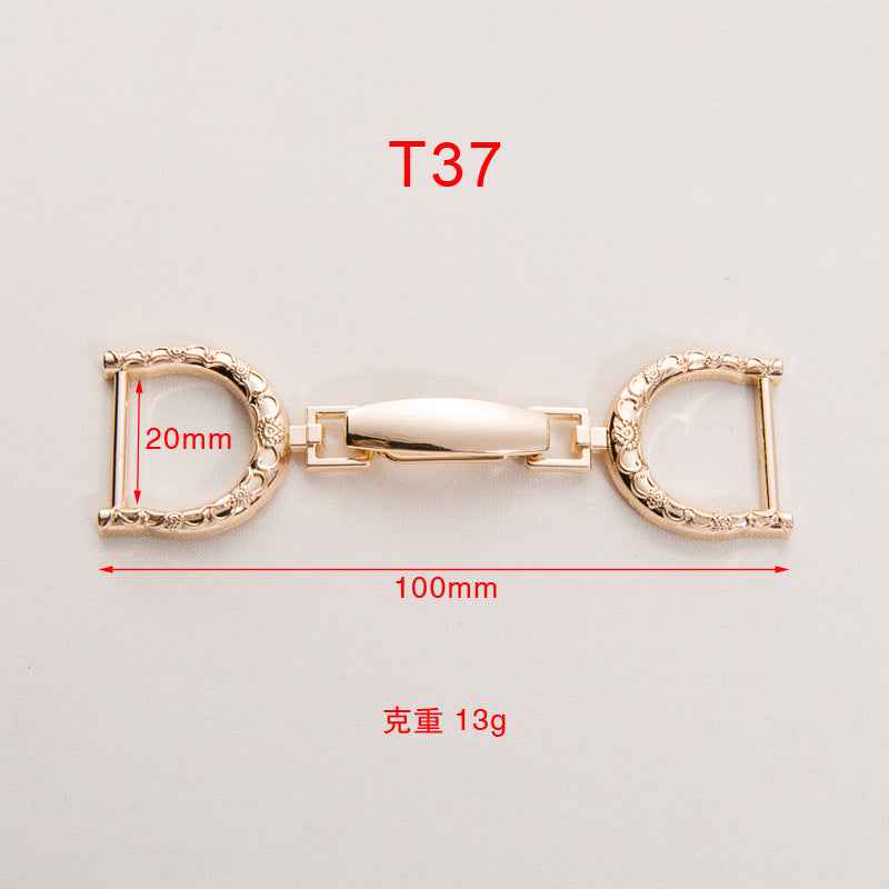 100x20mm Gold & Silver Oversized Metal Belt Buckle Clasp 20 Pack