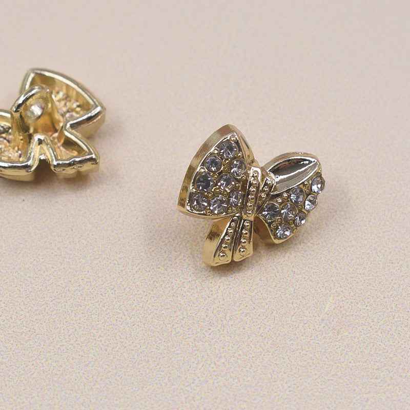 11.5mm/12.5mm Metal Rhinestone Shirt Buttons 20pcs