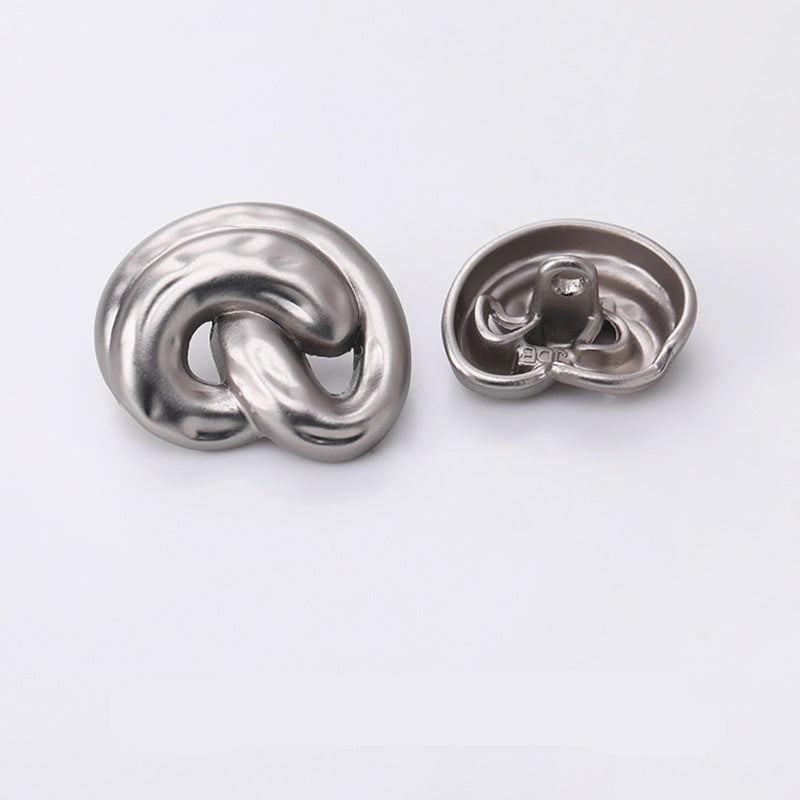 Cute Ear Shape Metal Shank Buttons – 20Pcs (Gold / Silver) | 18/23mm