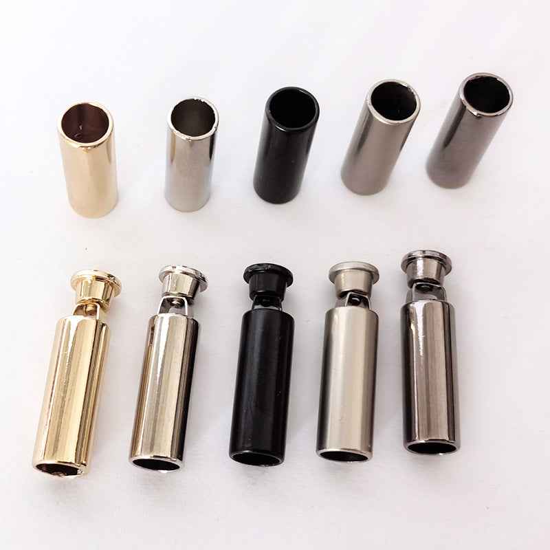 7x20mm Metal Cylinder Drawstring Stopper Cord 30 Pack(5 Colors)