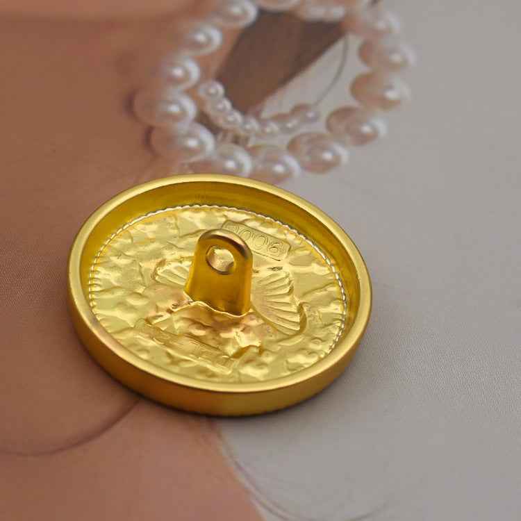 Round Vintage 3D Butterfly Embossed Metal Buttons 20pcs