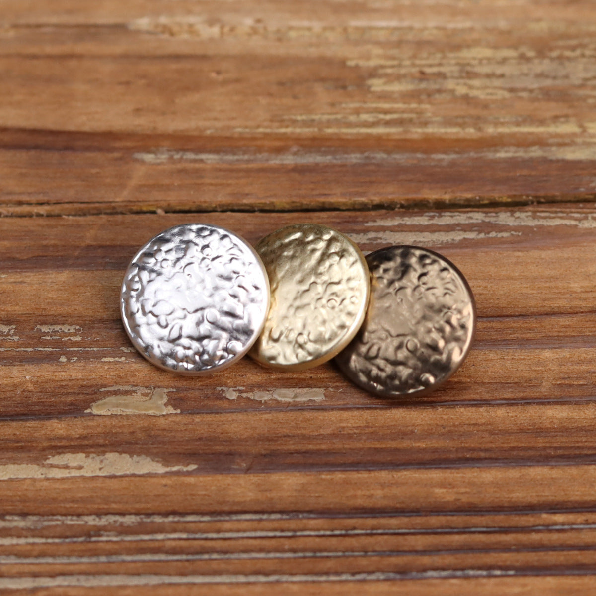 12mm Round Wave-Face Vintage Metal Shank Buttons 200pcs for Shirts Blouses