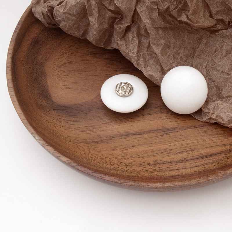Round White Pearl Buttons Metal Shank (10mm,13mm,15mm,18mm,20mm)30Pcs