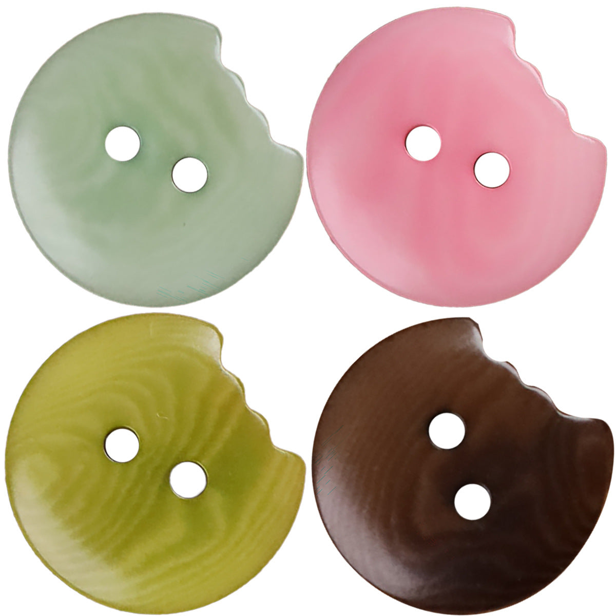 Irregular Edge Natural Seed Buttons 2-Hole | Pack of 20