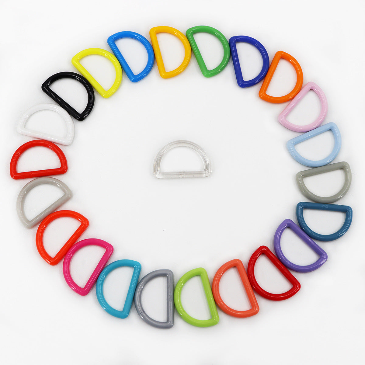1 Inch Plastic D-Ring Buckle for Bags Backpacks 115 Pack(23 Colors)