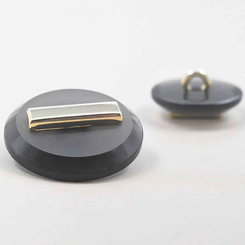 23/25mm Transparent/Black/Brown Dual-color Metal Resin Shank Buttons