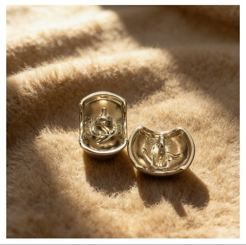Engraved Letter Arched Monogram Metal Buttons 20pcs