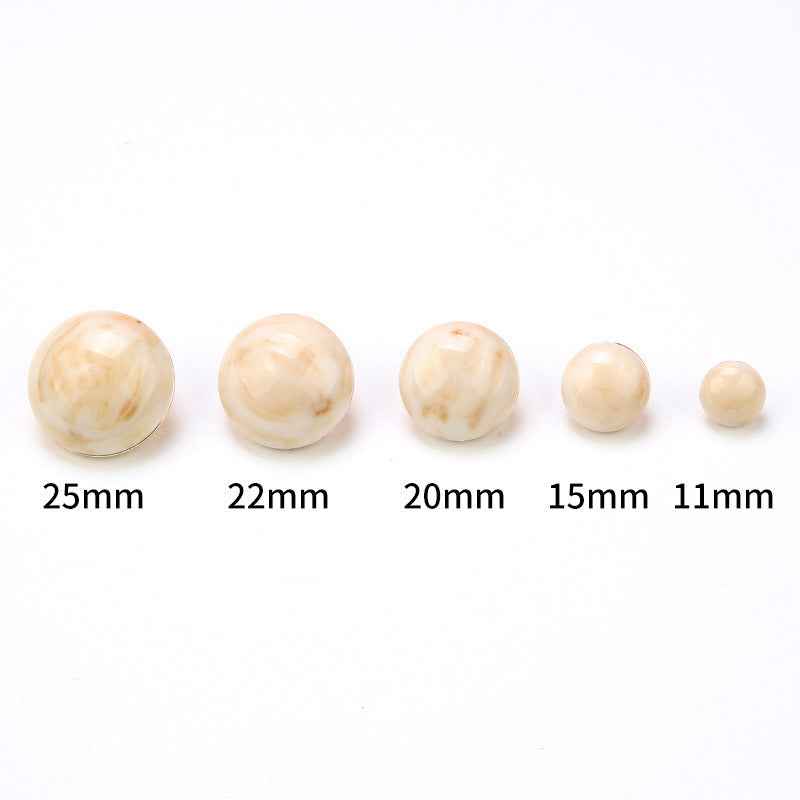 11.5-25mm Cat Eye Pearlized Metal Shank Buttons for Sweaters 50 Pack