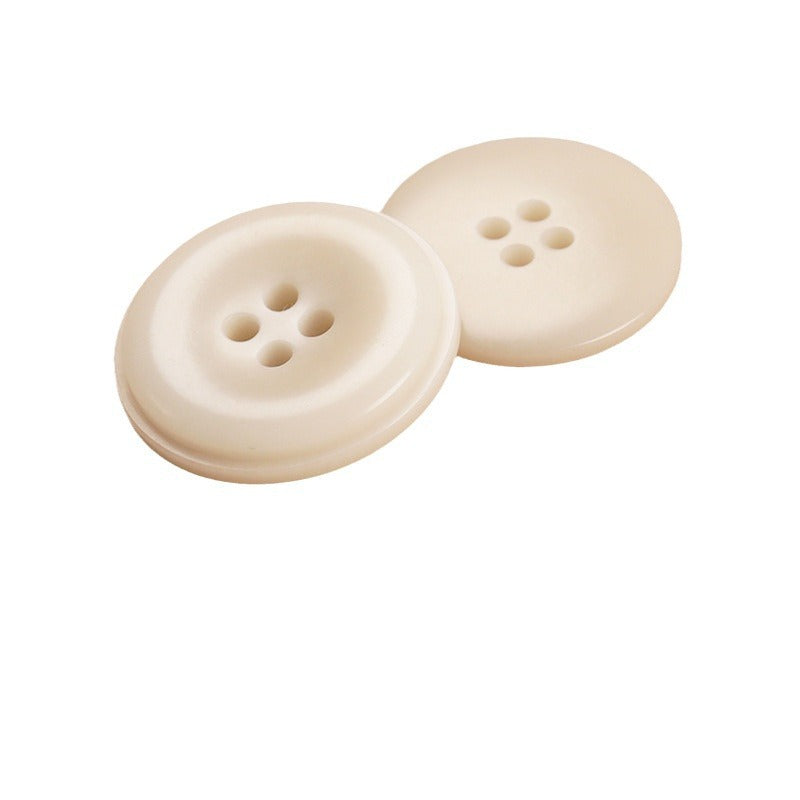 Natural Fruit Shell 4-Hole Buttons Set of 20 – Black Brown Ivory Round