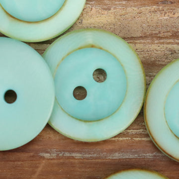 Palm Nut Round 2-Hole Buttons with Scorched Rim Edge – Set of 20