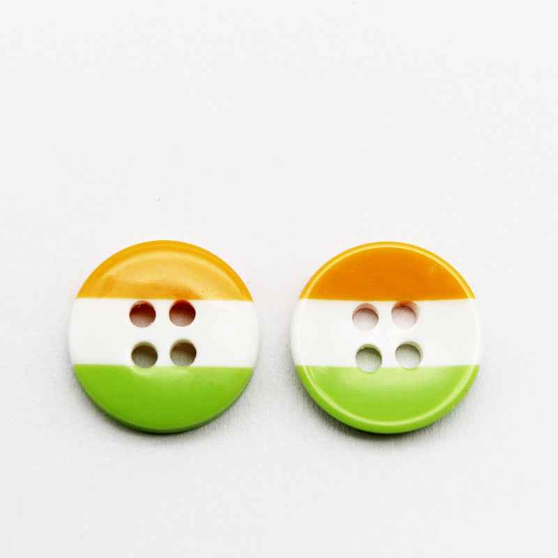11.5/15mm Round Rainbow Striped Resin Buttons for Baby Clothing 100pcs