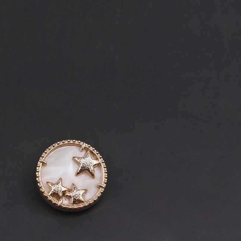 18/23mm Gold/Silver/Bronze Starry Sky Alloy Shank Buttons 10pcs