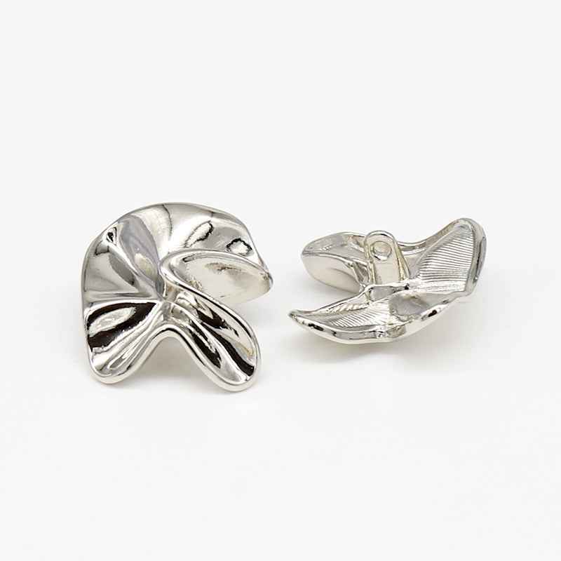 Architectural Shank Buttons Uneven Geometric Floral 48pcs