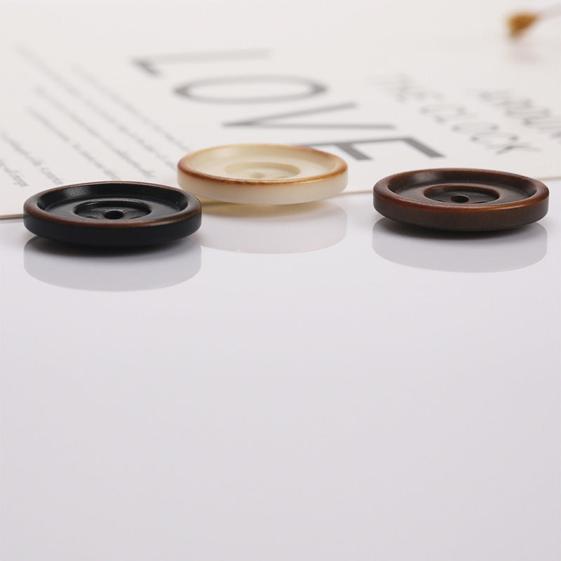 Nature Round Two-Tone 4-Hole Sewing Buttons – 20Pcs