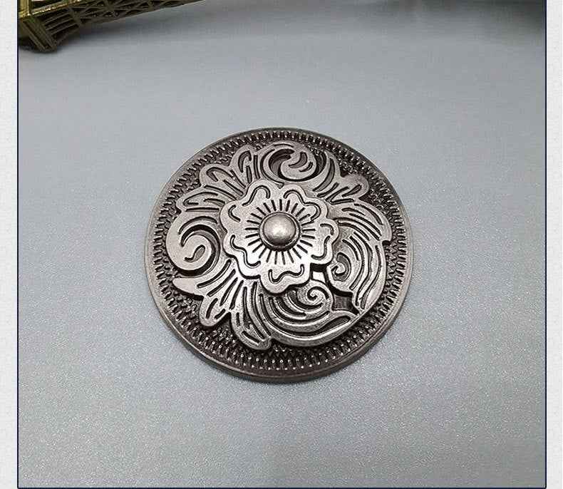 Vintage Round Zinc Alloy Arabesque Screw-Back Stud Buttons 10pcs