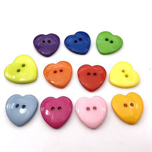 Bunte Harzbonbon-Herz-Cartoon-Buttons für DIY 110er Pack