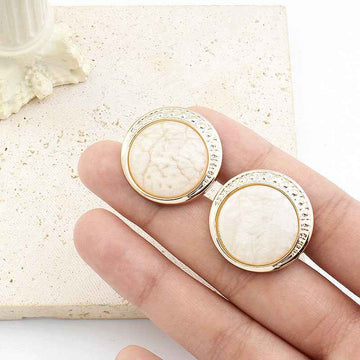 21mm/25mm/30mm Round Resin Shank Buttons Cream White Black 30 Pack