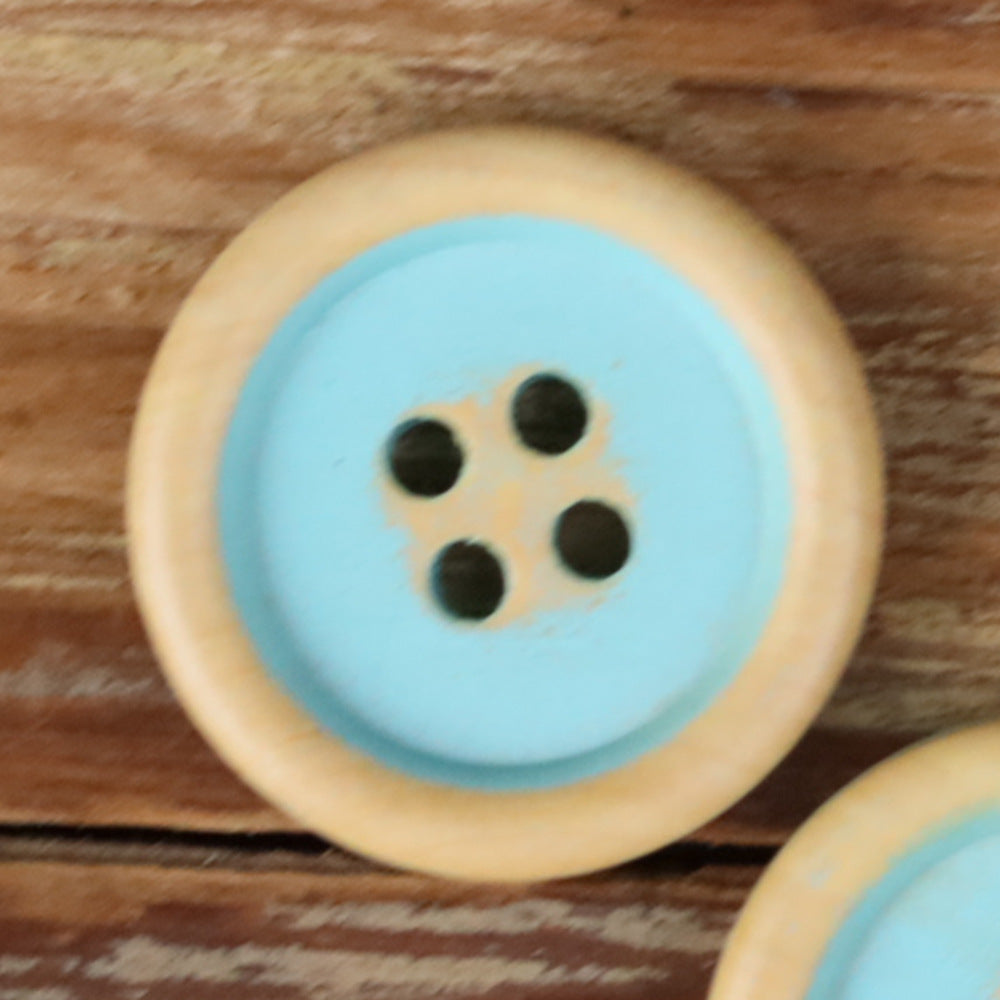 Dopamine Color Series Round 4-Hole Wood Buttons – Set of 30
