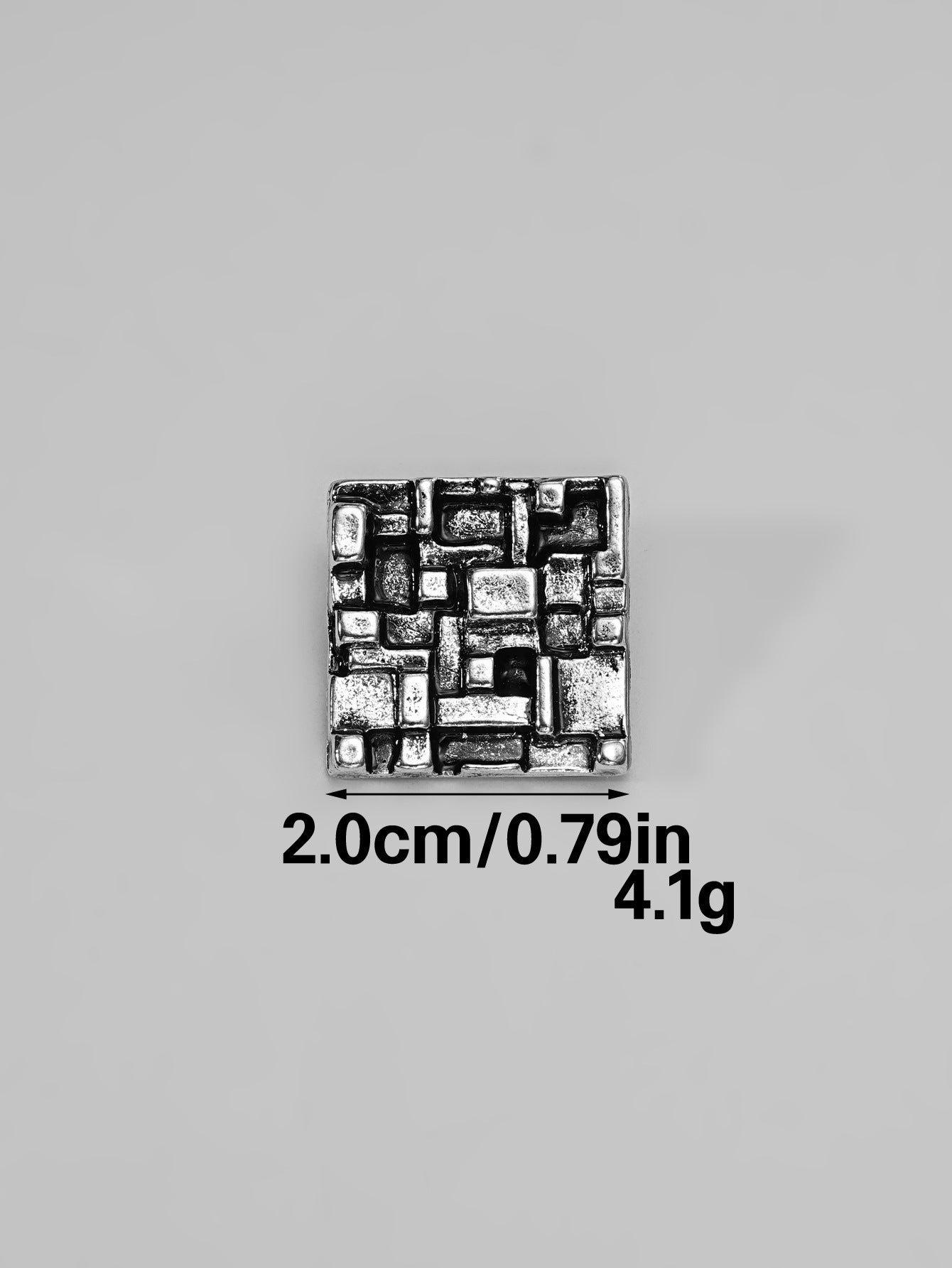 20mm/25mm Vintage QR Code Pattern Metal Shank Buttons – 10-Piece