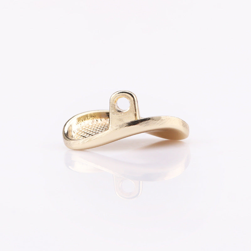 Egg Shape Twisted Metal Shank Buttons Set of 20 – Light Gold & Nickel