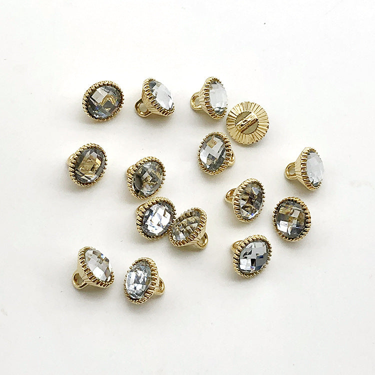 10mm Diamond Metal Shank Shirt Buttons 30pcs
