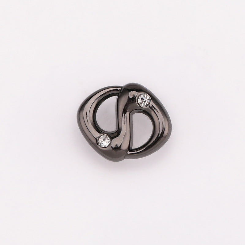 Pig Nose Rhinestone Shank Buttons 30-Pack 11.5mm