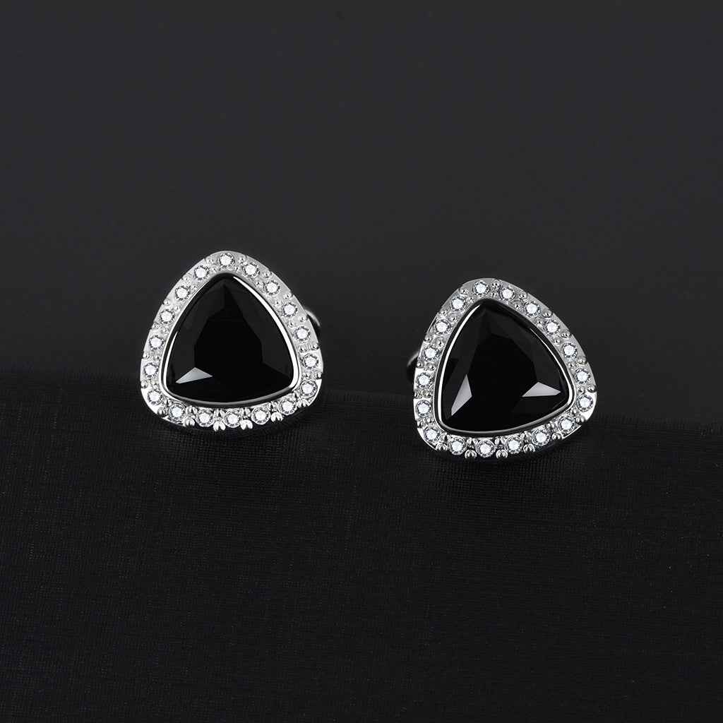 18mm Triangle Black Onyx Cufflinks