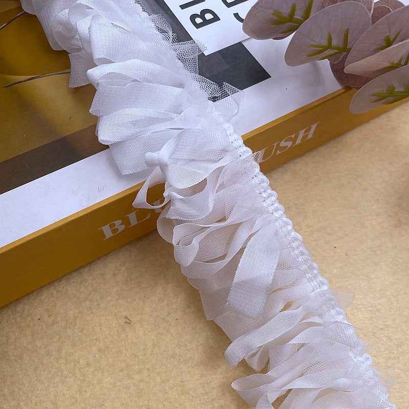 5cm Woven Chiffon Fringe Trim with Tassel Details – 10 Yards