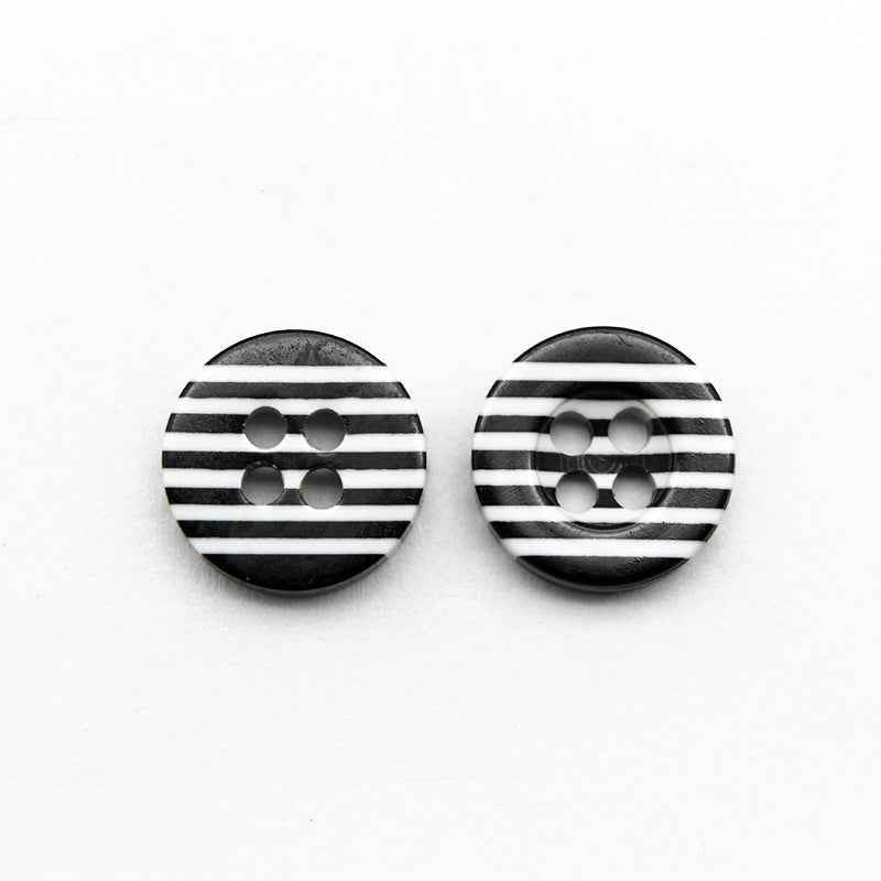 11.5mm Colorful Resin Striped Buttons for School Uniforms 980 Pack