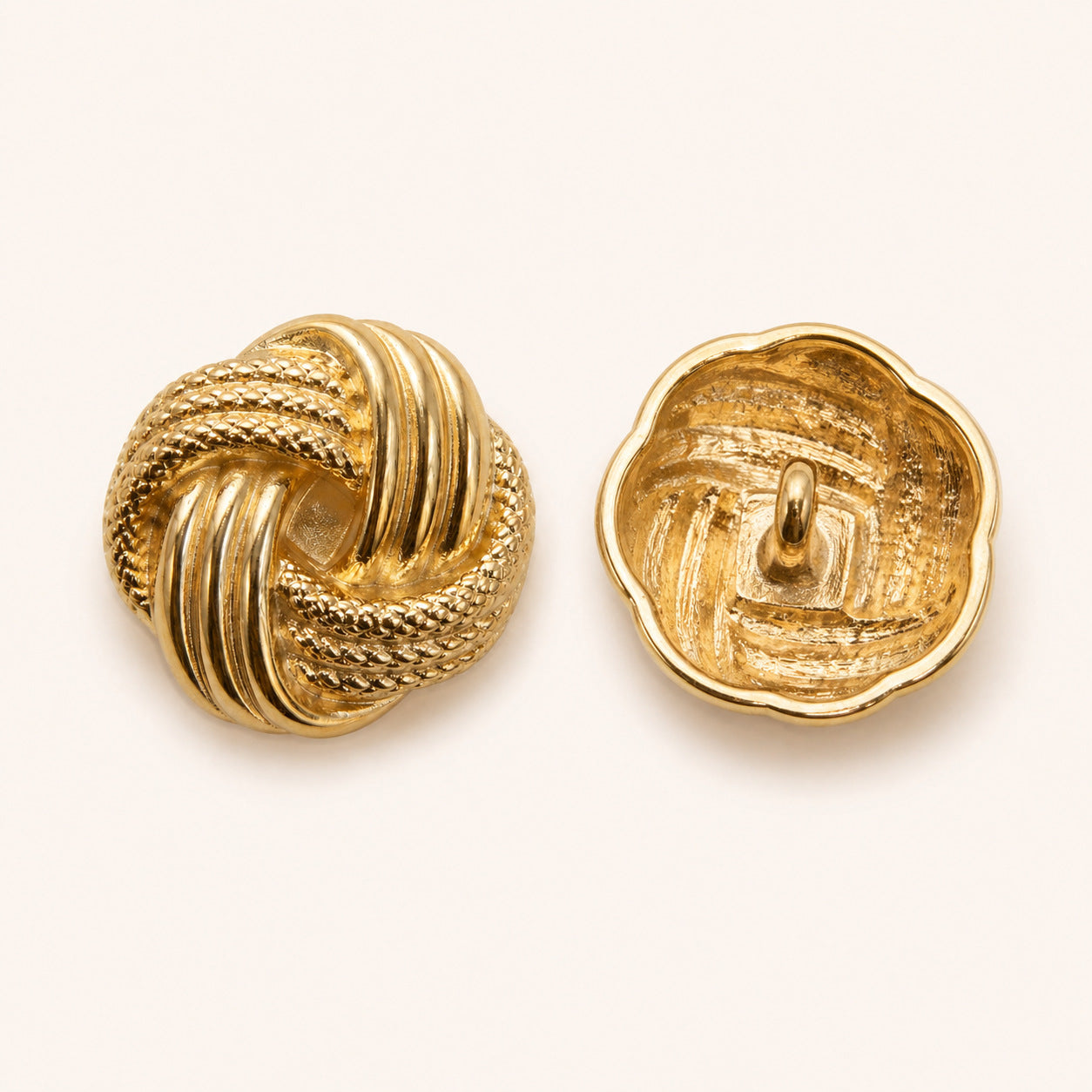 Gold Chinese Knot Metal Shank Buttons – 17mm/20mm Hand-Sew,40PCS