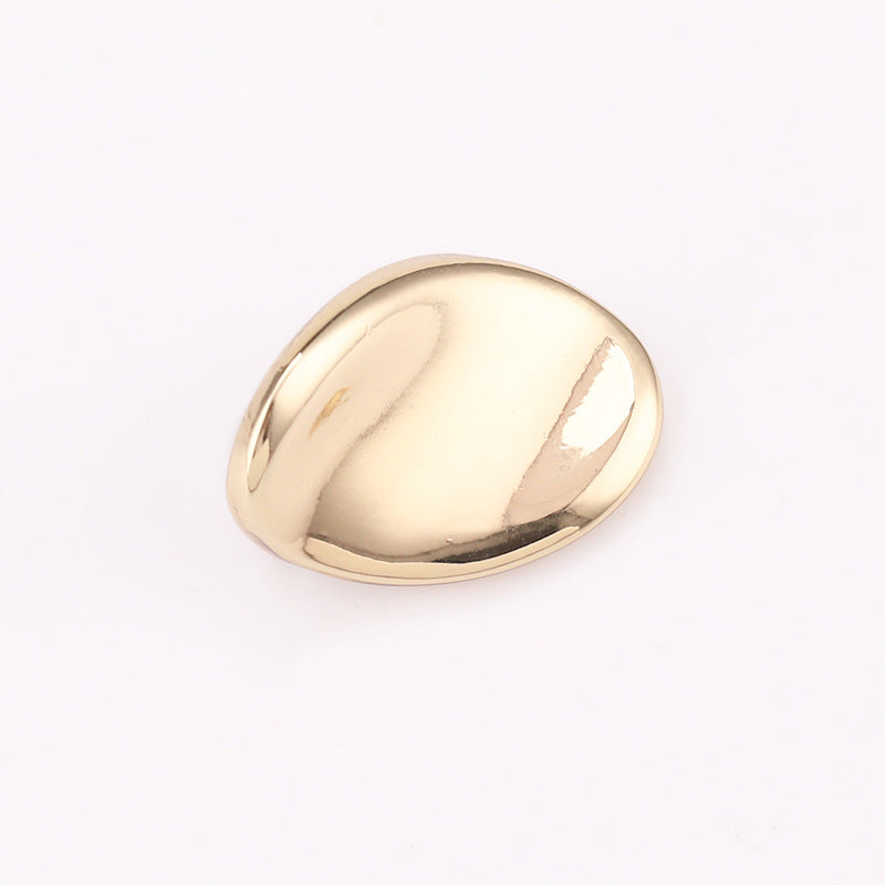 Egg Shape Twisted Metal Shank Buttons Set of 20 – Light Gold & Nickel