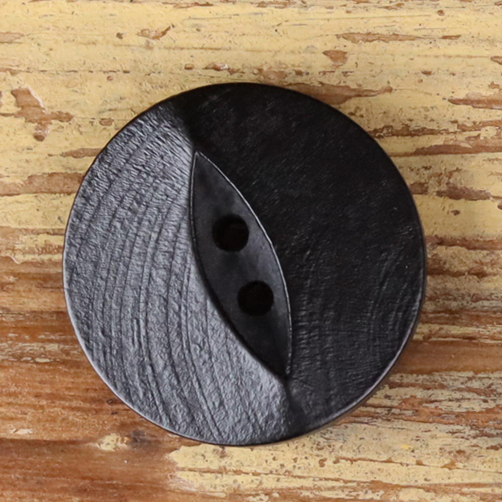 Round Wood Fish-Eye 2-Hole Buttons – 30pcs for Cotton Linen Shirts Pants Coats Dresses