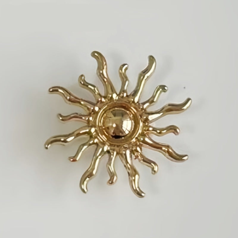 Fashion Sun-Shaped Metal Shank Buttons for Hand Sewing 20PCS
