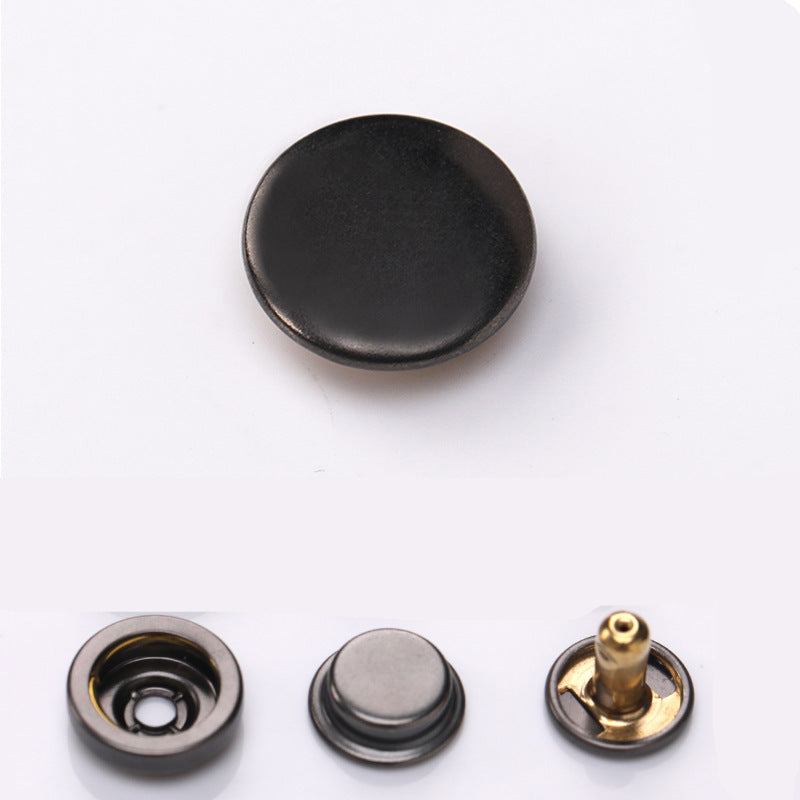 603 Copper Thin Curved Metal Snap Buttons – 20 Set for Down Jackets