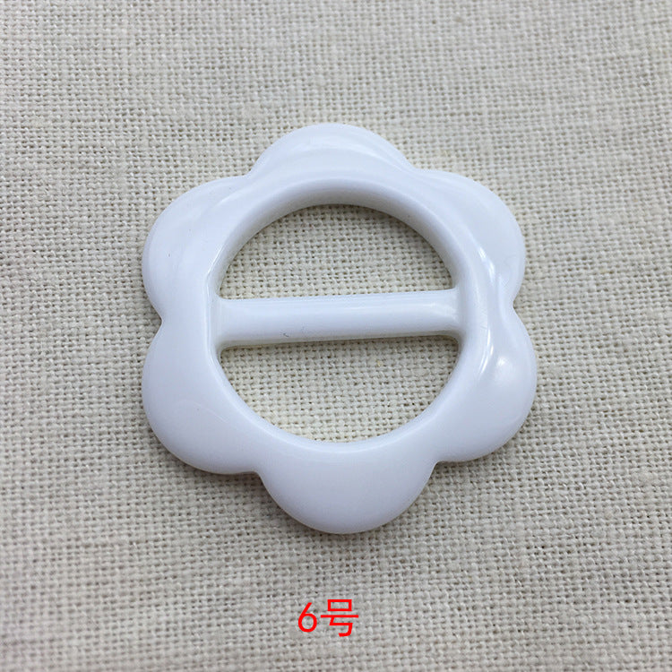 25mm Adjustable Flower Resin Buckle Button for T-Shirts Scarves 10pcs