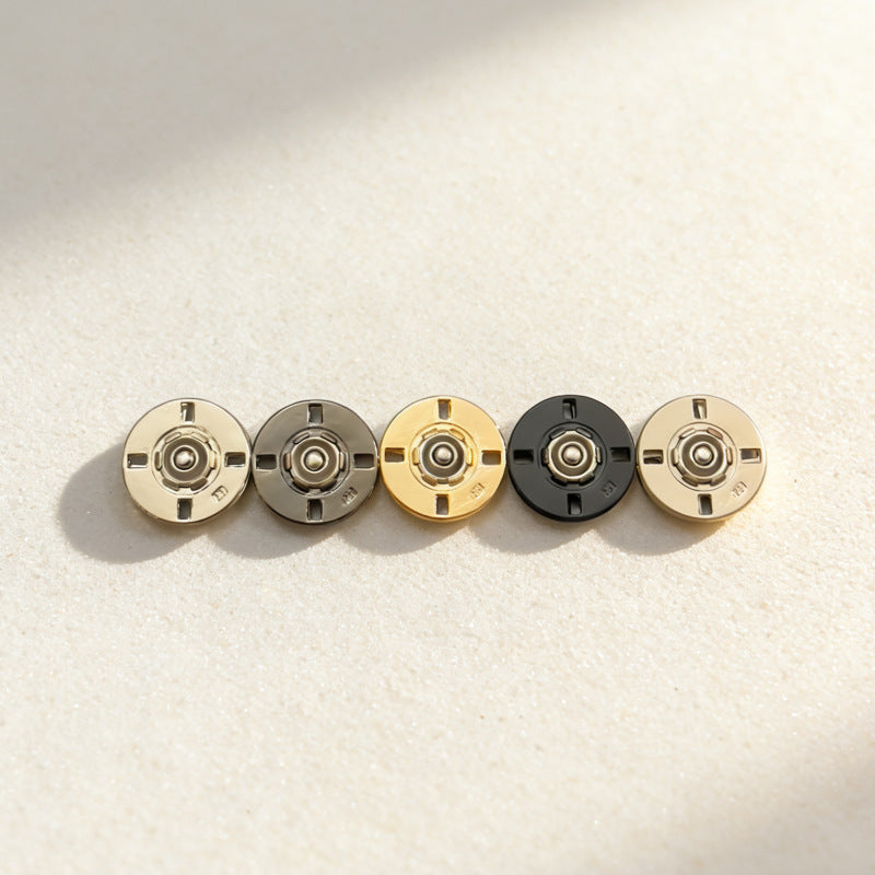 Round Invisible Metal Snap Buttons 20pcs