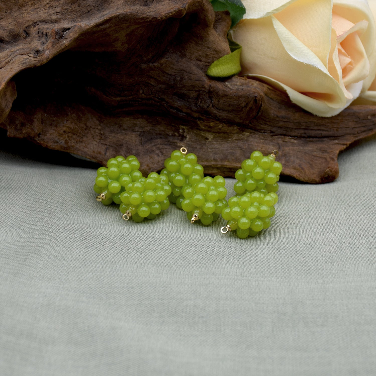 10pcs 3D Resin Grape Charms for Jewelry Making Bracelets Necklace