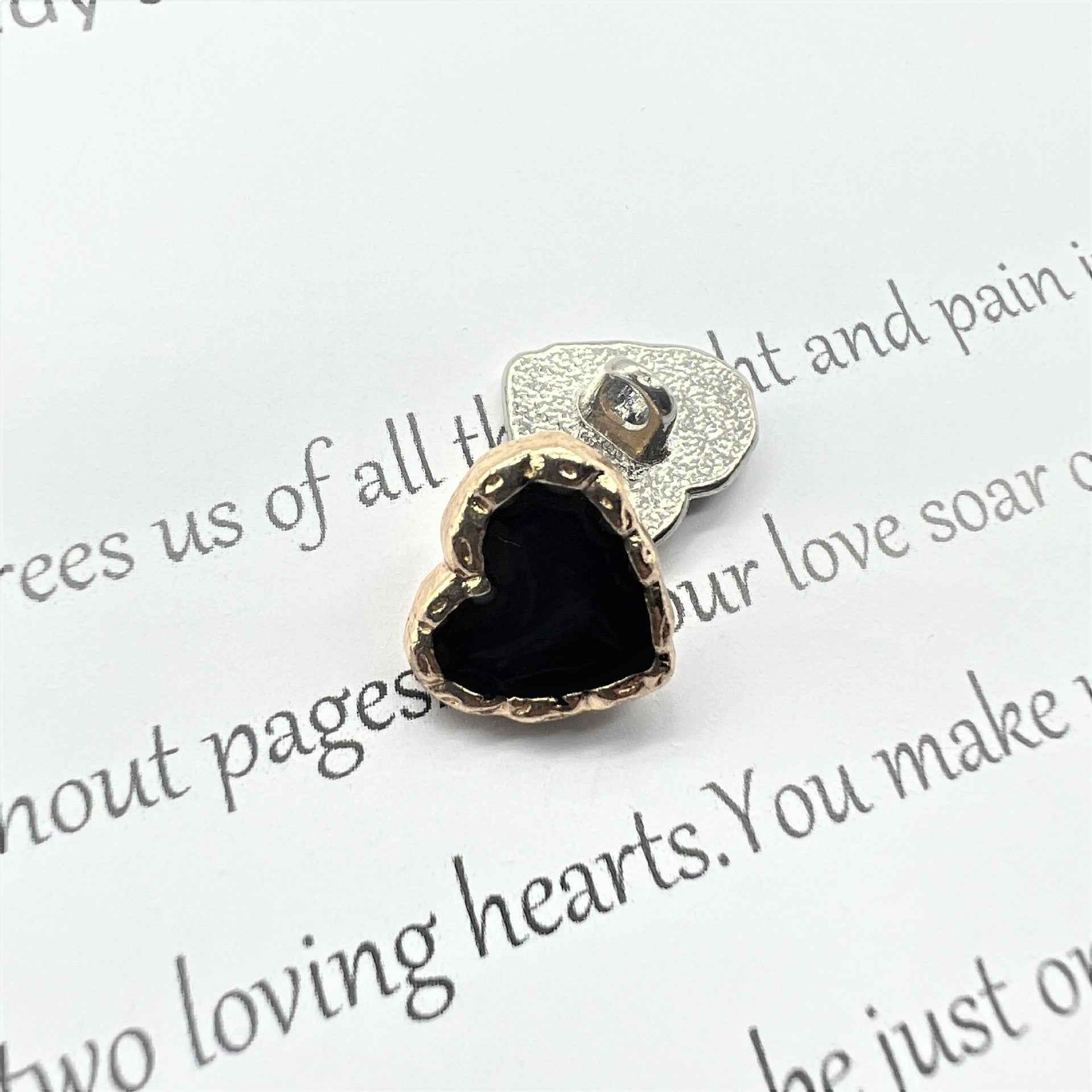 20L (12.5mm) Vintage British-Style Heart Shank Buttons 48 Pack