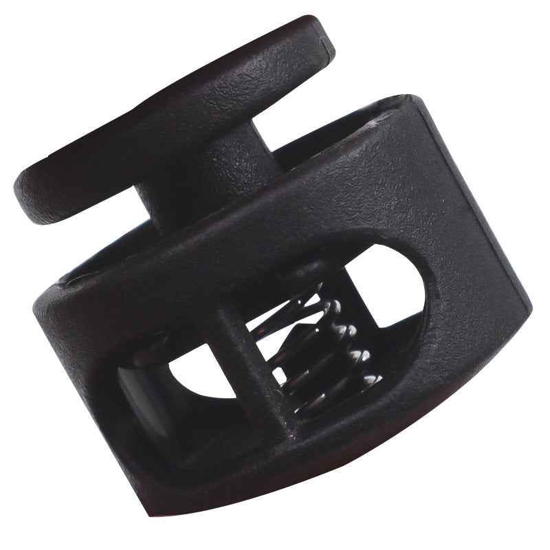 100PCS Black and White Plastic Cord Locks for Drawstring Bags Clothes