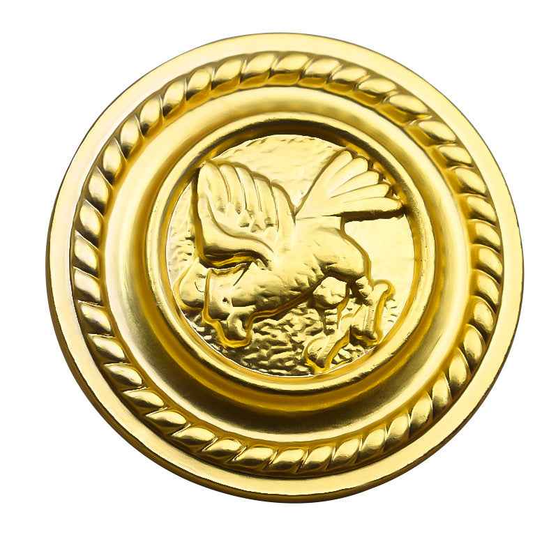 15mm Gold Gryphon Round English Style Metal SHANK Button 20 Pack