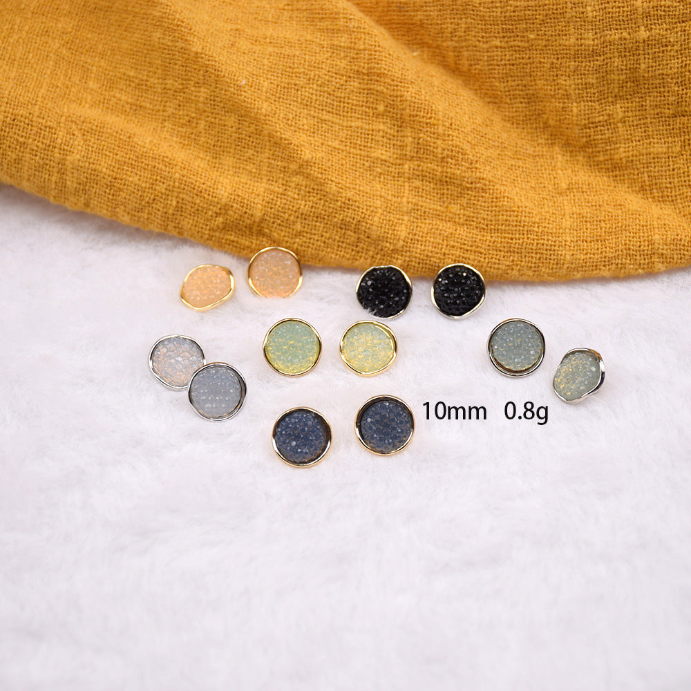 10mm Twinkle Star Resin Metal Buttons 20-Pack for Blouses Shirts