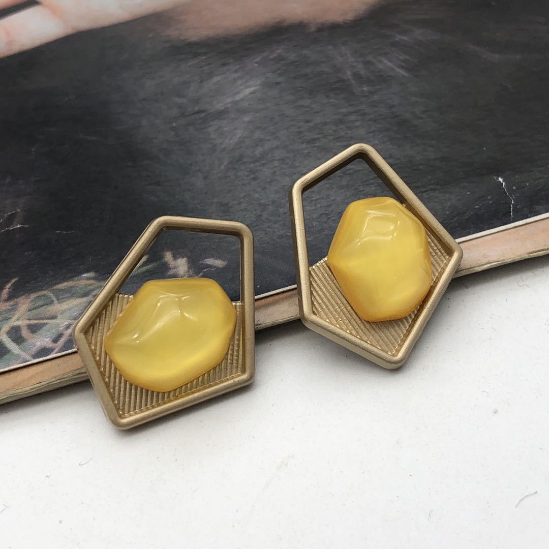27mm Wave Stone Irregular Women’s Wool Coat Metal Shank Button 12pcs