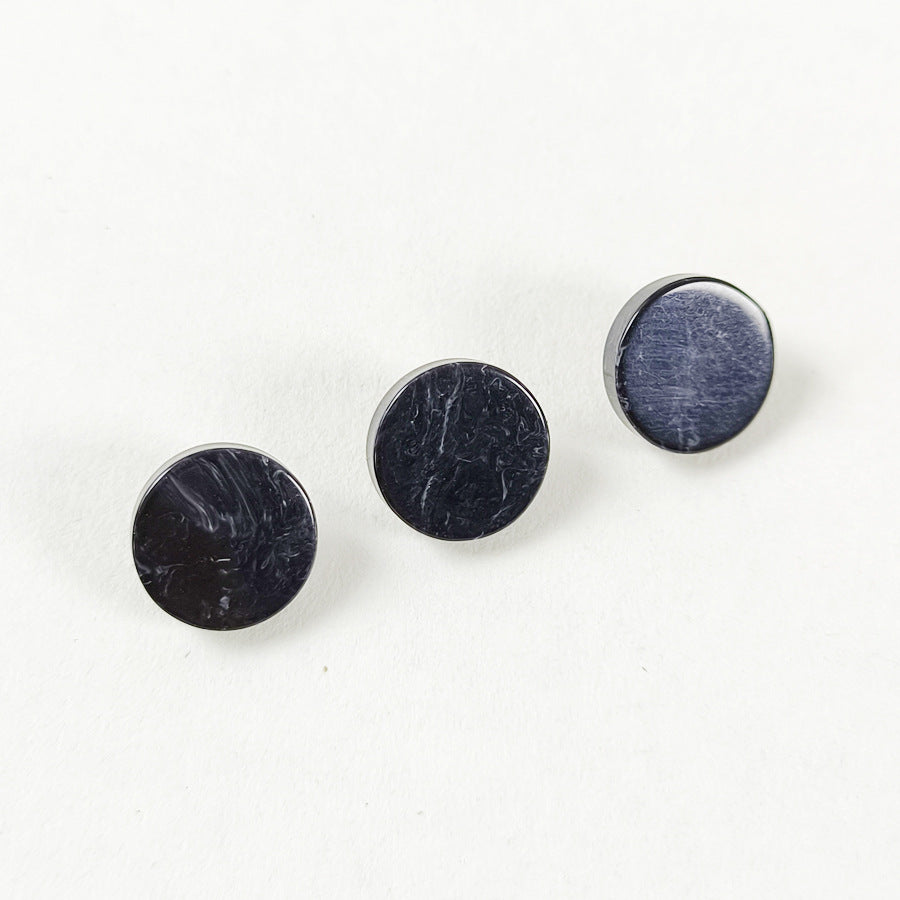 18L Faux Agate Resin Shank Buttons – 11mm Metal Shank,50pcs